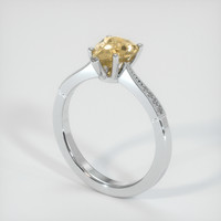 1.45 Ct. Peach Sapphire Ring, 14K White Gold 2