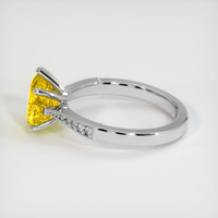4.07 Ct. Yellow Sapphire Ring, 14K White Gold 4