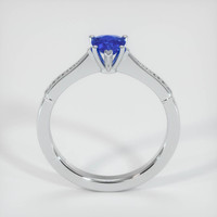 0.58 Ct. Blue Sapphire Ring, 18K White Gold 3