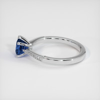 1.33 Ct. Blue Sapphire Ring, 18K White Gold 4