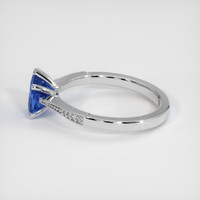 1.25 Ct. Blue Sapphire Ring, 18K White Gold 4