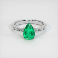 1.62 Ct. Emerald Ring, 18K White Gold 1