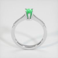 0.50 Ct. Emerald Ring, 18K White Gold 3