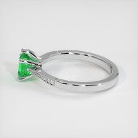 0.50 Ct. Emerald Ring, 18K White Gold 4