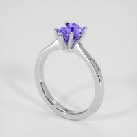 1.66 Ct. Violet Tanzanite Ring, 18K White Gold 2