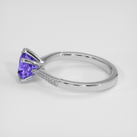 1.66 Ct. Violet Tanzanite Ring, 18K White Gold 4