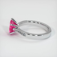 2.96 Ct. Purplish Pink Sapphire Ring, 18K White Gold 4