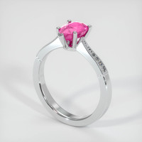 1.24 Ct. Sapphire Ring, 18K White Gold 2