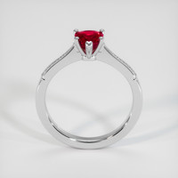 1.10 Ct. Purplish Red Ruby Ring, 18K White Gold 3