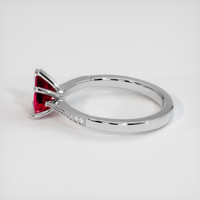 1.10 Ct. Purplish Red Ruby Ring, 18K White Gold 4