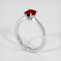 1.02 Ct. Ruby Ring, 18K White Gold 2