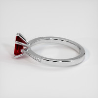 1.02 Ct. Ruby Ring, 18K White Gold 4