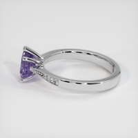 0.89 Ct. Purple Sapphire Ring, 18K White Gold 4