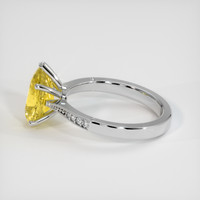 3.04 Ct. Yellow Sapphire Ring, 18K White Gold 4