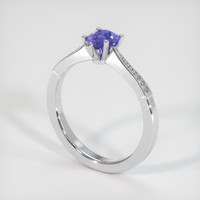 0.66 Ct. Color Change Sapphire Ring, 18K White Gold 2