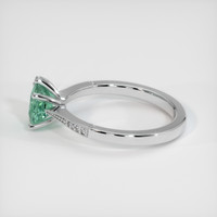1.14 Ct. Bluish Green Sapphire Ring, 18K White Gold 4