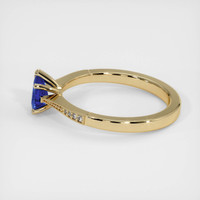 0.58 Ct. Blue Sapphire Ring, 14K Yellow Gold 4