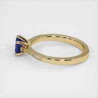 0.50 Ct. Blue Sapphire Ring, 14K Yellow Gold 4