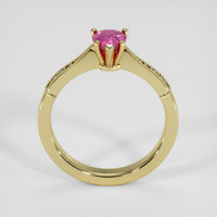 0.87 Ct. Purplish Pink Rhodolite Garnet Ring, 14K Yellow Gold 3