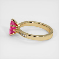2.96 Ct. Purplish Pink Sapphire Ring, 14K Yellow Gold 4