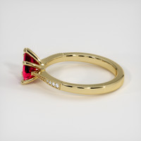 1.57 Ct. Purplish Red Ruby Ring, 14K Yellow Gold 4