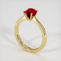 1.66 Ct. Ruby Ring, 14K Yellow Gold 2