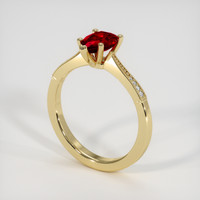 1.02 Ct. Ruby Ring, 14K Yellow Gold 2