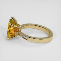 4.07 Ct. Orangish Yellow Sapphire Ring, 14K Yellow Gold 4
