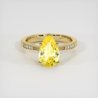3.04 Ct. Sapphire Ring, 14K Yellow Gold 1