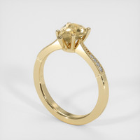 1.45 Ct. Peach Sapphire Ring, 14K Yellow Gold 2