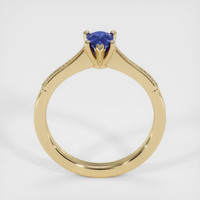 0.50 Ct. Blue Sapphire Ring, 18K Yellow Gold 3