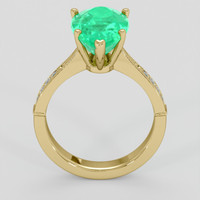 4.50 Ct. Emerald Ring, 18K Yellow Gold 3