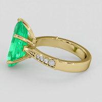 4.50 Ct. Emerald Ring, 18K Yellow Gold 4