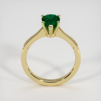 1.10 Ct. Emerald Ring, 18K Yellow Gold 3