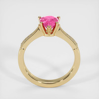 2.96 Ct. Purplish Pink Sapphire Ring, 18K Yellow Gold 3