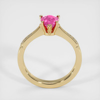 1.24 Ct. Pink Sapphire Ring, 18K Yellow Gold 3