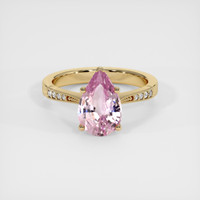 3.01 Ct. Pinkish Purple Sapphire Ring, 18K Yellow Gold 1