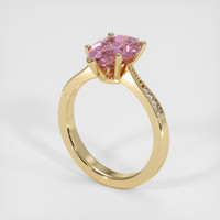3.01 Ct. Pinkish Purple Sapphire Ring, 18K Yellow Gold 2