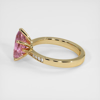 3.01 Ct. Pinkish Purple Sapphire Ring, 18K Yellow Gold 4