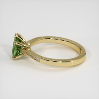 0.68 Ct. Green Sapphire Ring, 18K Yellow Gold 4