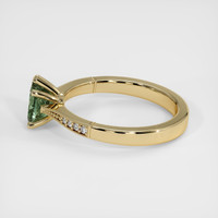 1.20 Ct. Green Sapphire Ring, 18K Yellow Gold 4