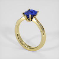 2.53 Ct. Blue Sapphire Ring, 18K Yellow Gold 2