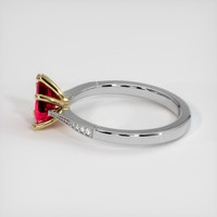 1.57 Ct. Purplish Red Ruby Ring, 14K Yellow & White 4