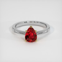 1.66 Ct. Ruby Ring, 14K Yellow & White 1