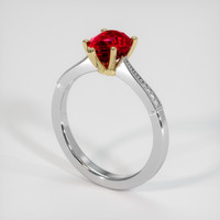 1.66 Ct. Ruby Ring, 14K Yellow & White 2