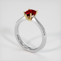 1.02 Ct. Ruby Ring, 14K Yellow & White 2