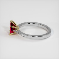 1.10 Ct. Purplish Red Ruby Ring, 18K Yellow & White 4