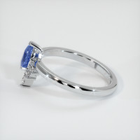 0.50 Ct. Blue Sapphire Ring, Platinum 950 4