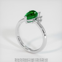 1.36 Ct. Emerald Ring, Platinum 950 2