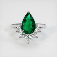 2.85 Ct. Emerald Ring, Platinum 950 1